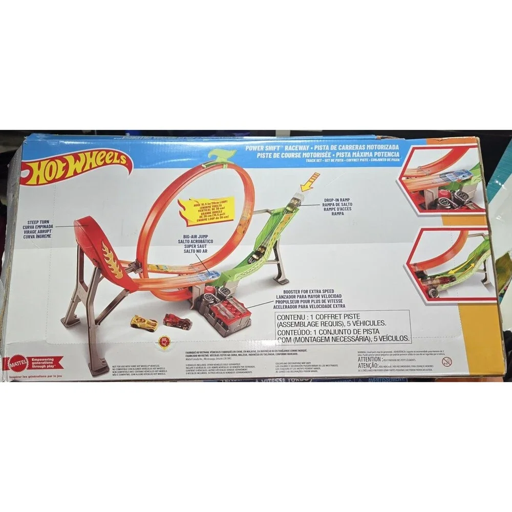 Hot Wheels Action Power Shift Motorized Raceway Track Playset Booster 5 Car in 1